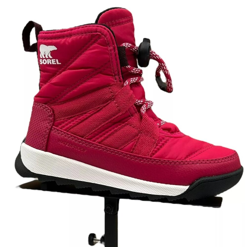 Sorel Toddler Girl's/Boy's Lined Snow Boots Size 9 Fuchsia Rush/Black Waterproof - Picture 12 of 12